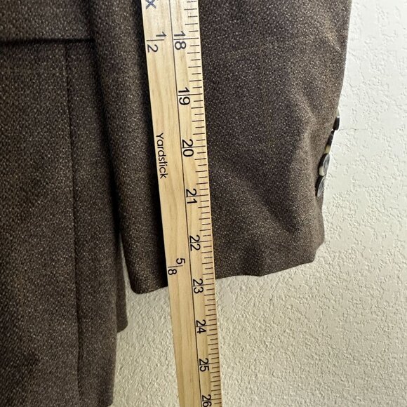 Oscar De La Renta Wool Blazer Coat Jacket Men 40R Brown Prep Minimal Work Formal - Picture 10 of 15
